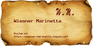 Wiesner Marinetta névjegykártya